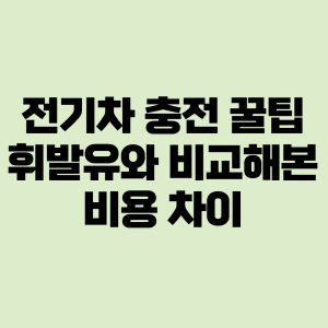전기차 충전 꿀팁